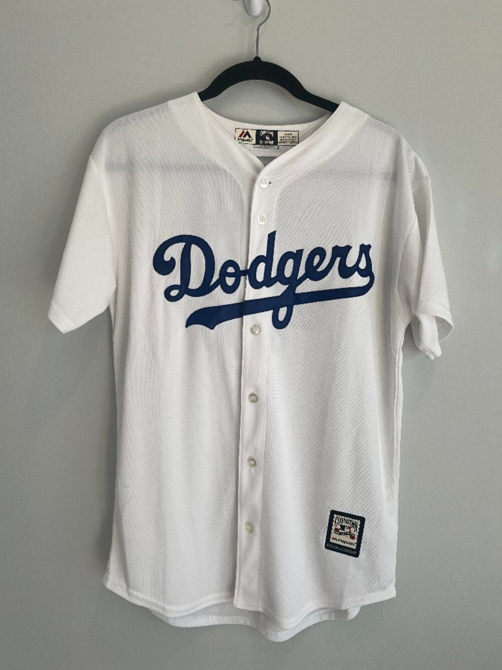 Majestic LA Dodgers Jackie Robinson #42 Jersey Youth XL White Pristine Retro